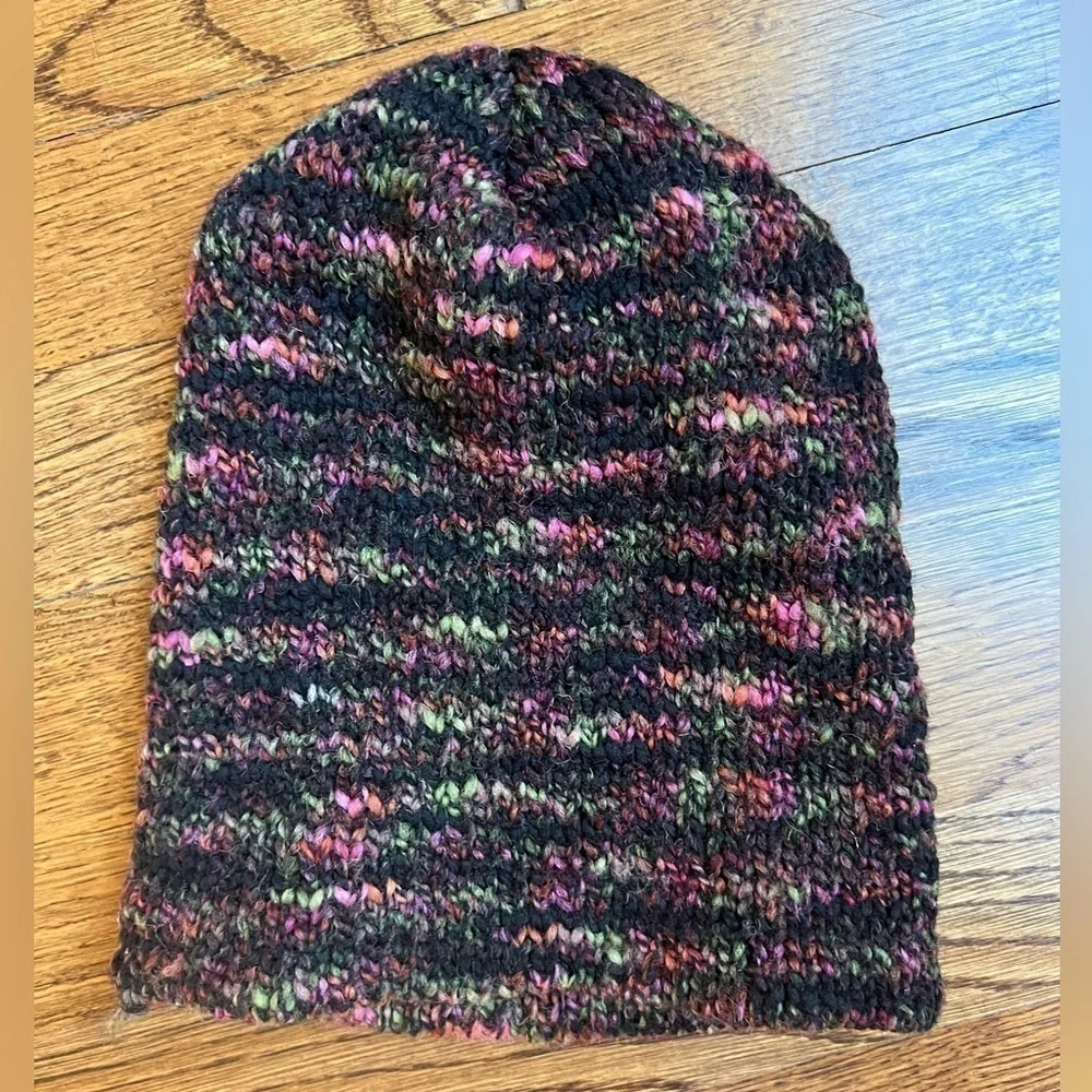 Missoni Vintage knit fringe scarf & matching hat set OS